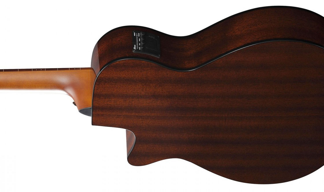 Ibanez Aegb24fe Mhs Fretless Cw Tout Sapele Noy - Mahogany Sunburst - Akoestische bas - Variation 3