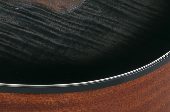 Ibanez Aegb25e Tkh Cw Epicea Sapele Rw - Transparent Black Sunburst - Akoestische bas - Variation 3