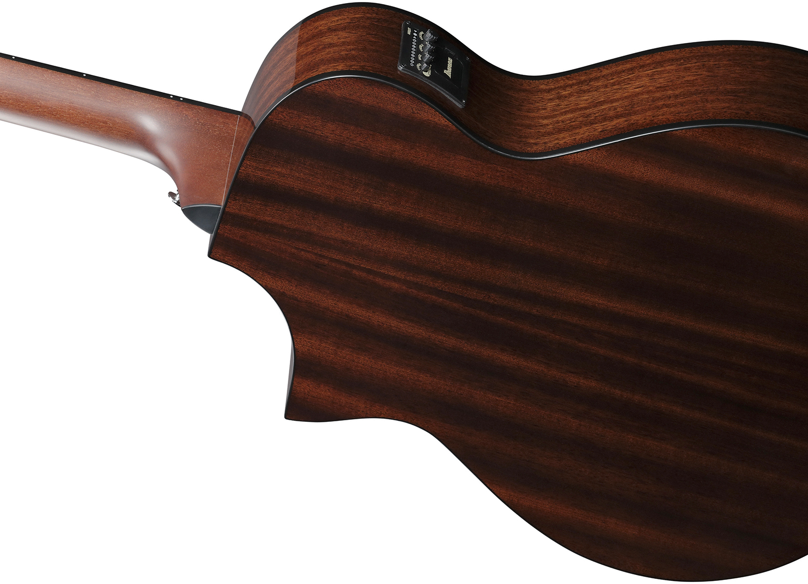 Ibanez Aewc16qa Tkh Grand Concert Cw Tilleul Sapele Rw - Transparent Black Sunburst - Folk gitaar - Variation 3