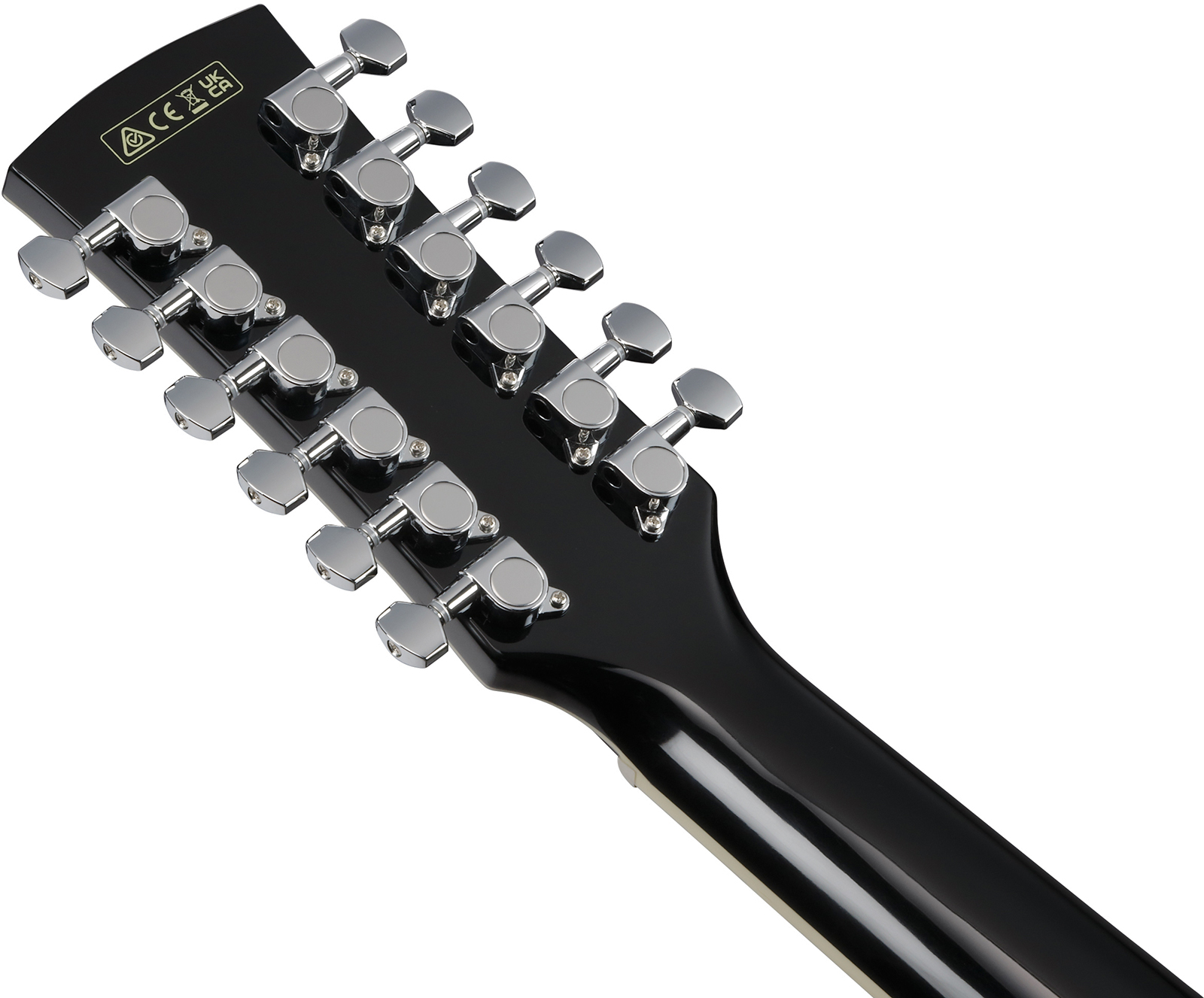 Ibanez Aj7012m1e Bk Jumbo 12c Epicea Okoume Lau - Black - Folk gitaar - Variation 6