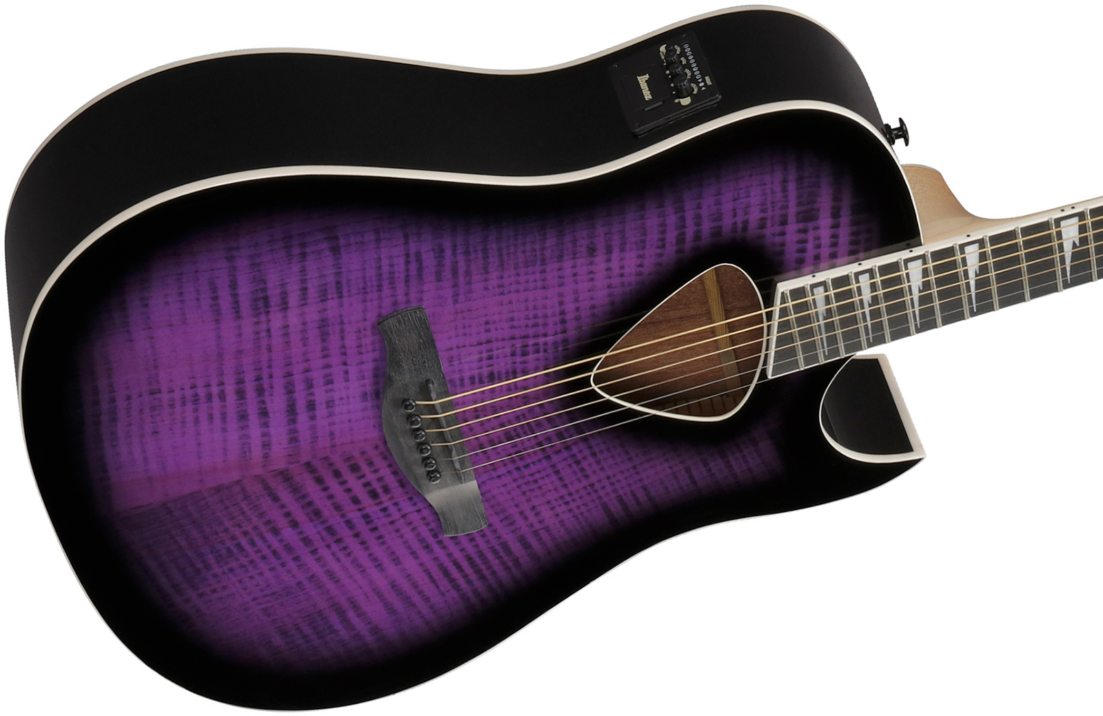 Ibanez Alt50fa Tvt Altsar Dreadnought Cw Tilleul Sapele Pur - Transparent Violet Sunburst - Folk gitaar - Variation 2