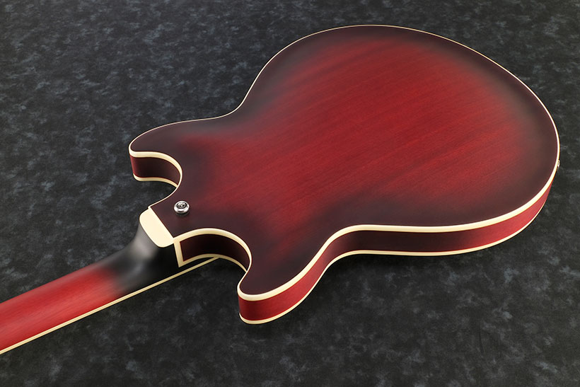 Ibanez Am53 Srf Artcore Hh Ht Wal - Sunburst Red Flat - Semi hollow elektriche gitaar - Variation 2