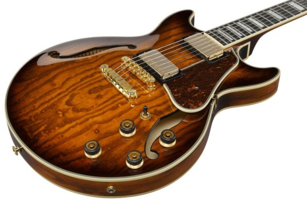 Ibanez Am93qa Vvh Artcore Expressionist 2h Ht Eb - Vintage Violin High Gloss - Semi hollow elektriche gitaar - Variation 2