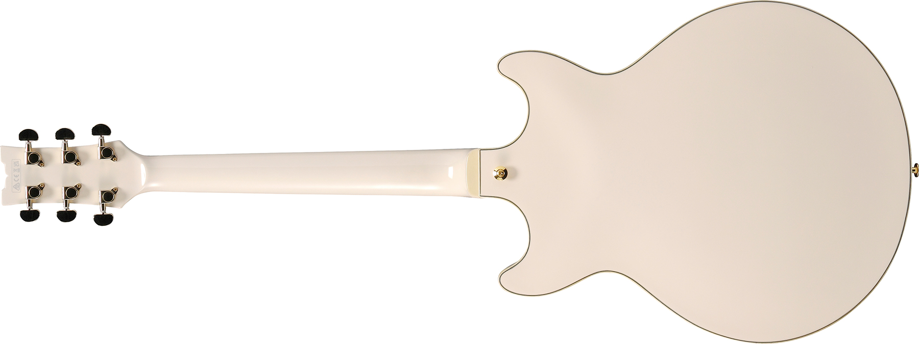Ibanez Amh90 Iv Artcore Expressionist 2h Ht Eb - Ivory - Hollow bodytock elektrische gitaar - Variation 1