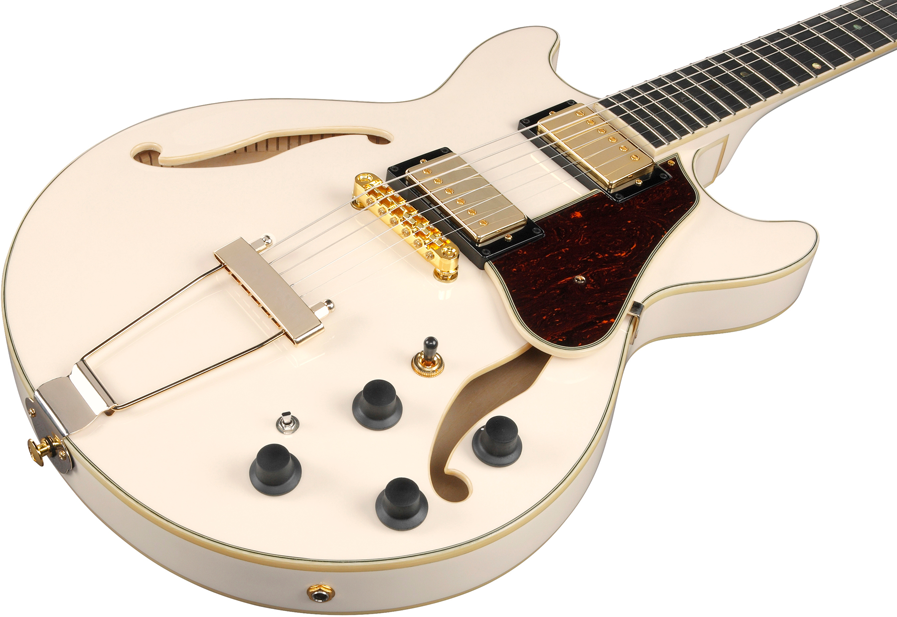 Ibanez Amh90 Iv Artcore Expressionist 2h Ht Eb - Ivory - Hollow bodytock elektrische gitaar - Variation 2