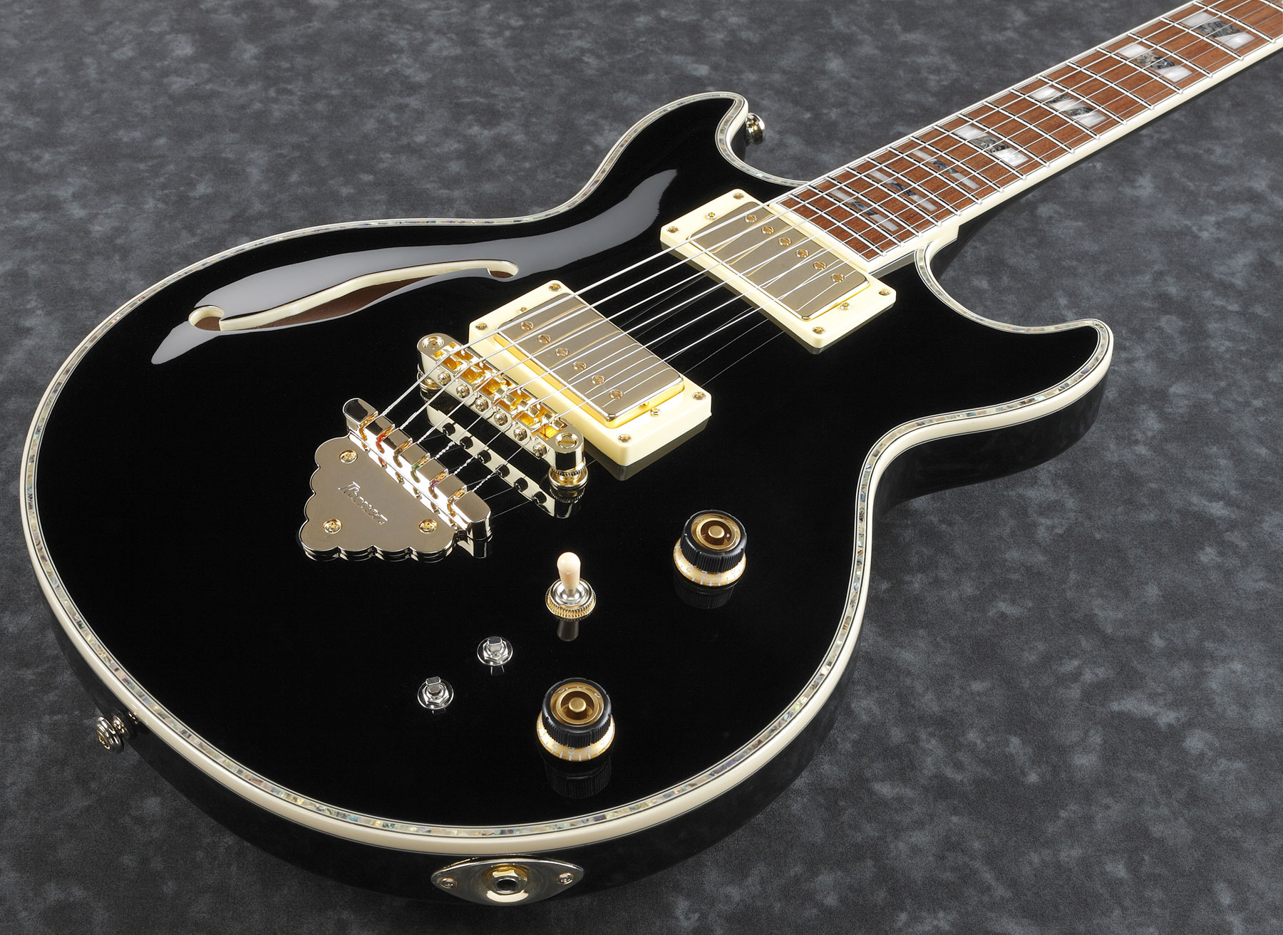 Ibanez Ar520h Bk Standard Hh Ht Jat - Black - Hollow bodytock elektrische gitaar - Variation 2