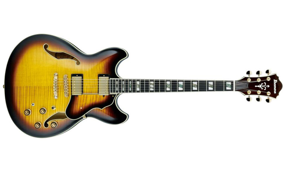Ibanez As153 Ays Artstar Hh Ht Eb - Antique Yellow Sunburst - Semi hollow elektriche gitaar - Variation 1