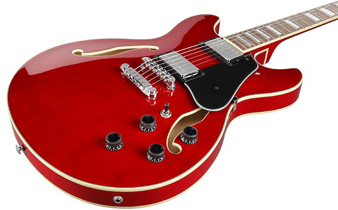 Ibanez As73 Tcd Artcore Hh Ht Noy - Transparent Cherry Red - Semi hollow elektriche gitaar - Variation 2