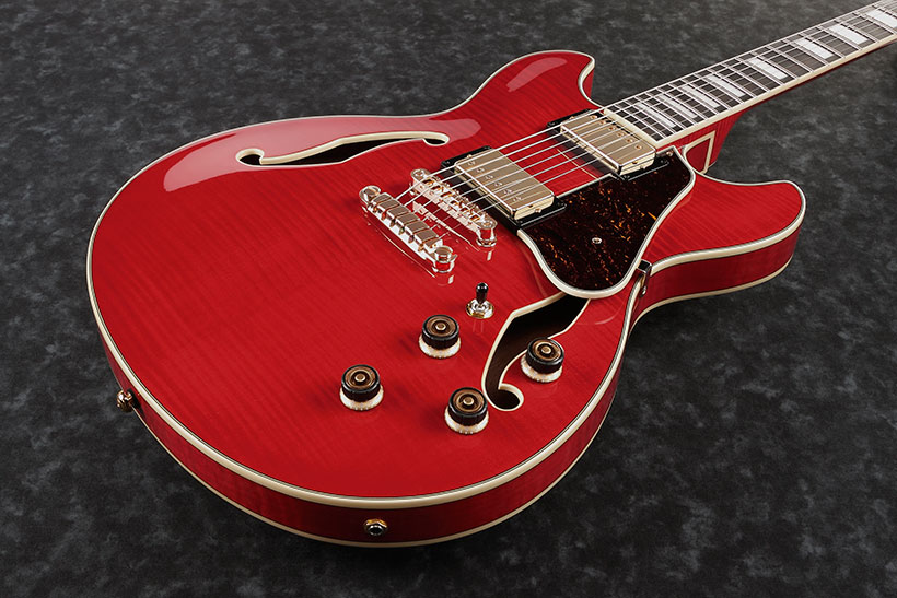 Ibanez As93fm Tcd Artcore Expressionist Hh Ht Eb - Trans Cherry Red - Semi hollow elektriche gitaar - Variation 1