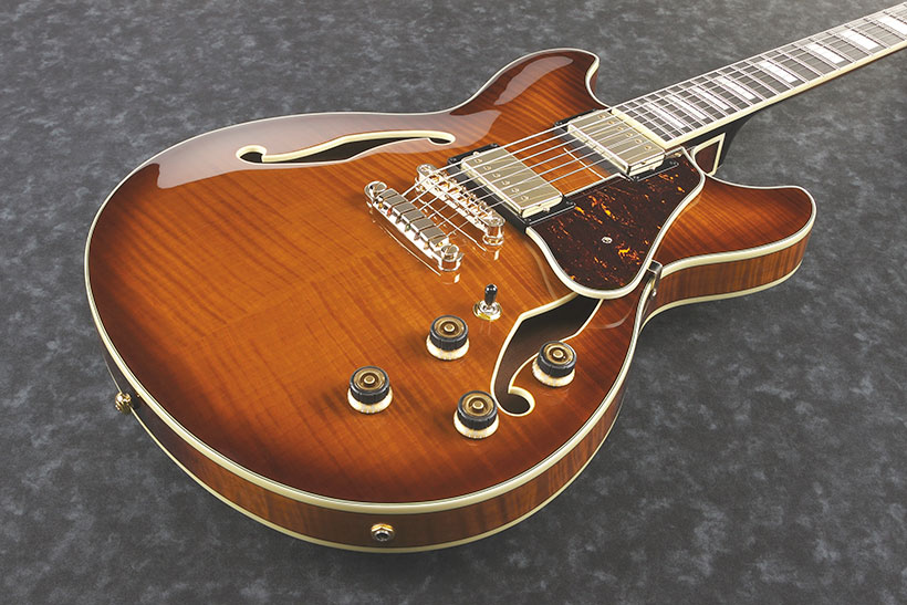 Ibanez As93fm Vls Artcore Expressionist Hh Ht Eb - Violin Sunburst - Semi hollow elektriche gitaar - Variation 1