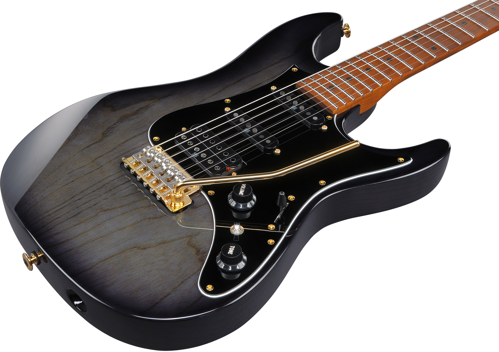 Ibanez Az2204ag Tgb Prestige Jap Hss Seymour Duncan Trem Mn - Transparent Gray Burst - Elektrische gitaar in Strat vorm - Variation 2