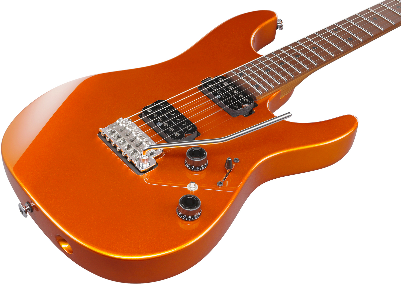 Ibanez Az2402 Rom Prestige Jap 2h Seymour Duncan Trem Mn - Roadster Orange Metallic - Elektrische gitaar in Strat vorm - Variation 2
