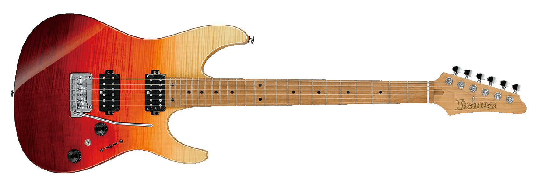 Ibanez Az242f Tsg Premium Hh Trem Mn - Tequila Sunrise Gradation - Elektrische gitaar in Str-vorm - Variation 1