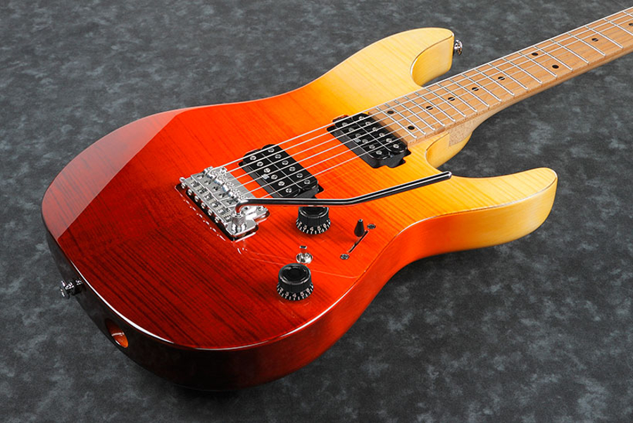 Ibanez Az242f Tsg Premium Hh Trem Mn - Tequila Sunrise Gradation - Elektrische gitaar in Str-vorm - Variation 2