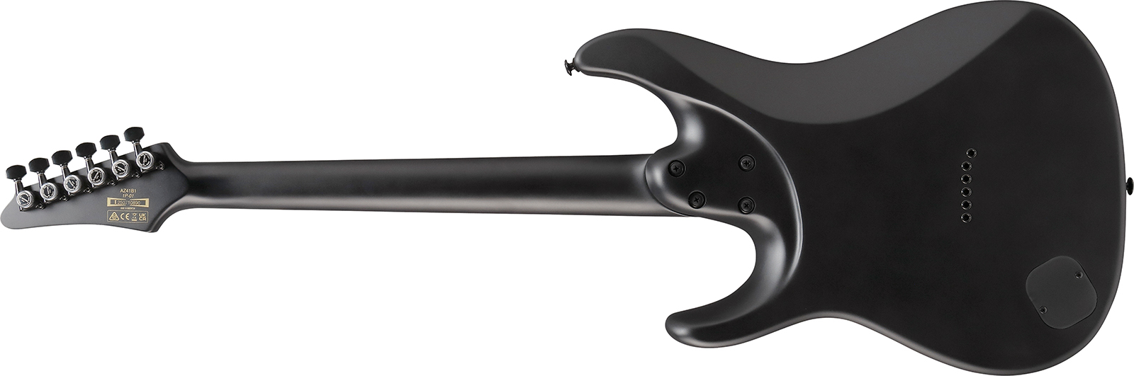 Ibanez Az41b1 Bkf Iron Label 2h Dimarzio Ht Eb - Black Flat - Elektrische gitaar in Strat vorm - Variation 1