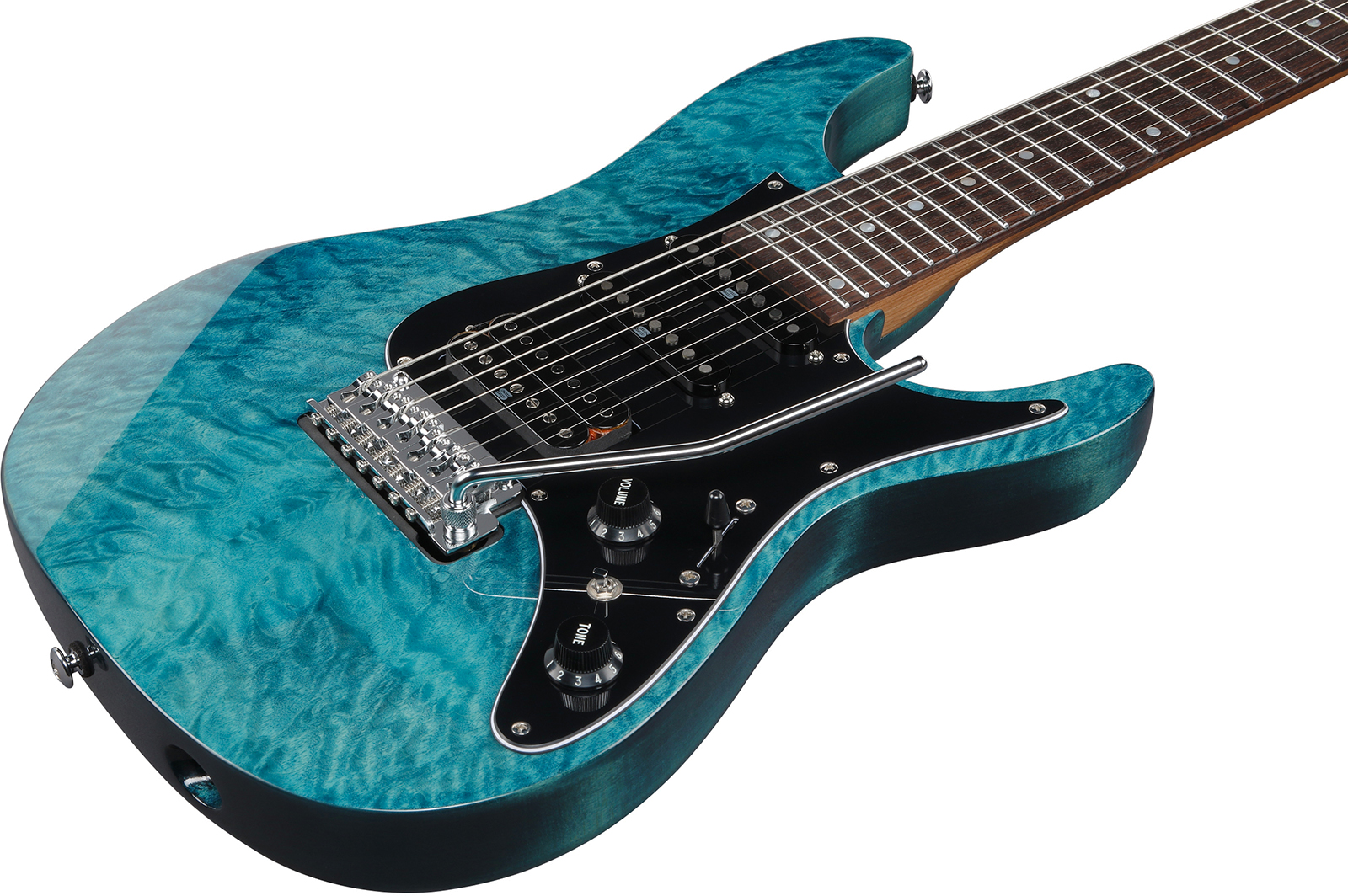 Ibanez Az447p1qm Cob Premium Hss Seymour Duncan Trem Rw - Cosmic Blue - Elektrische gitaar in Strat vorm - Variation 2
