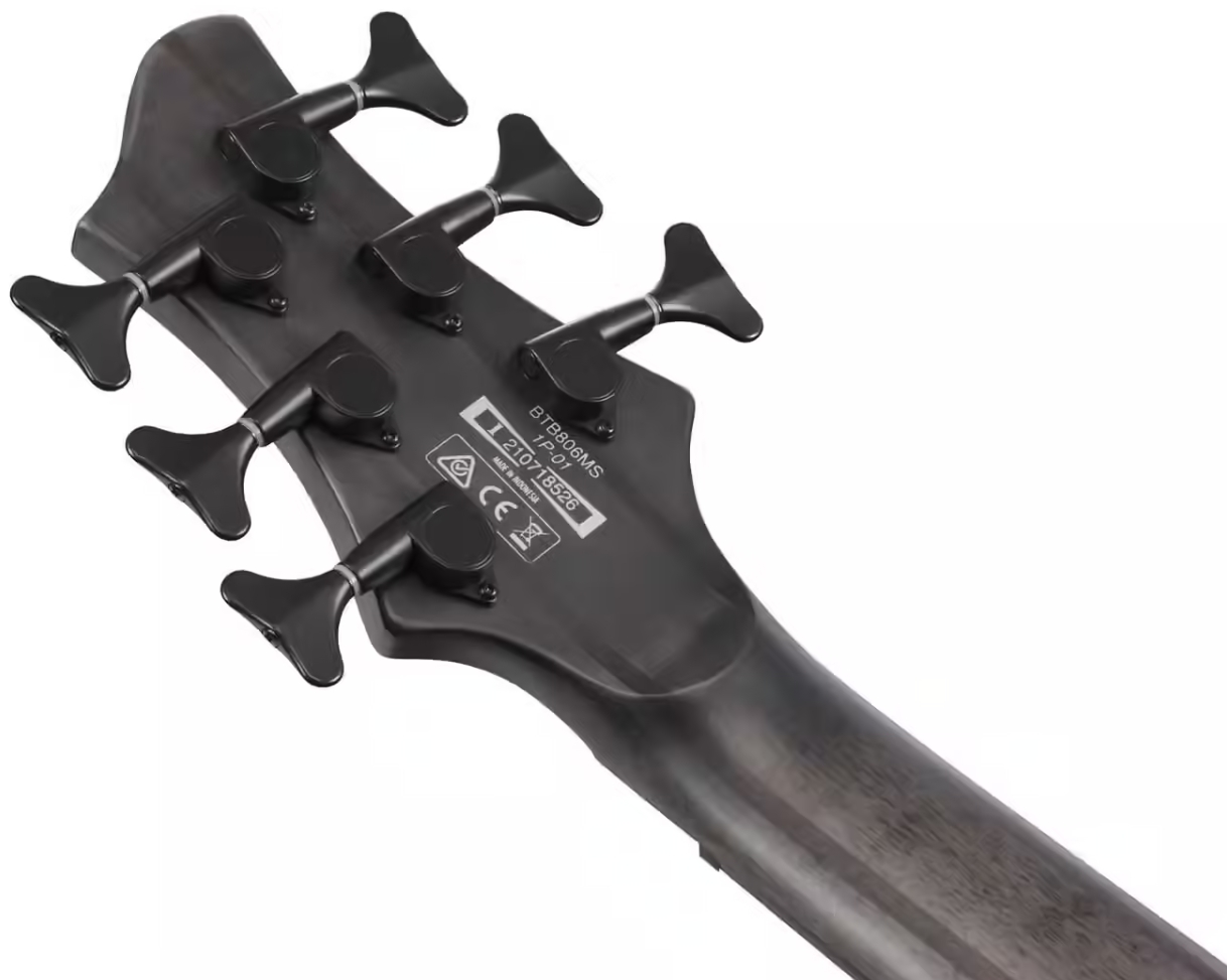 Ibanez Btb806ms Tgf Workshop 6c Multiscale Active Pp - Transparent Gray Flat - Solid body elektrische bas - Variation 4