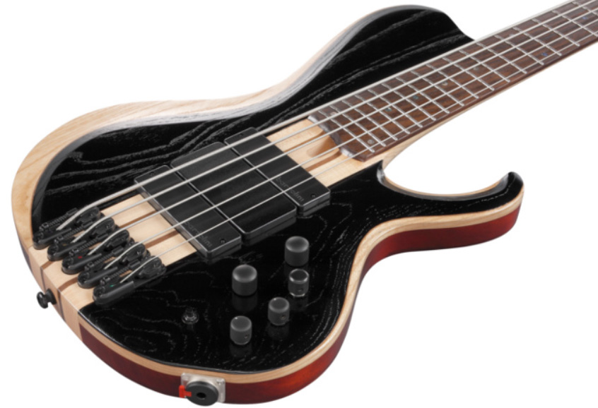 Ibanez Btb866sc Wkl Workshop 6c Active Bartolini Rw - Weathered Black Low Gloss - Solid body elektrische bas - Variation 2