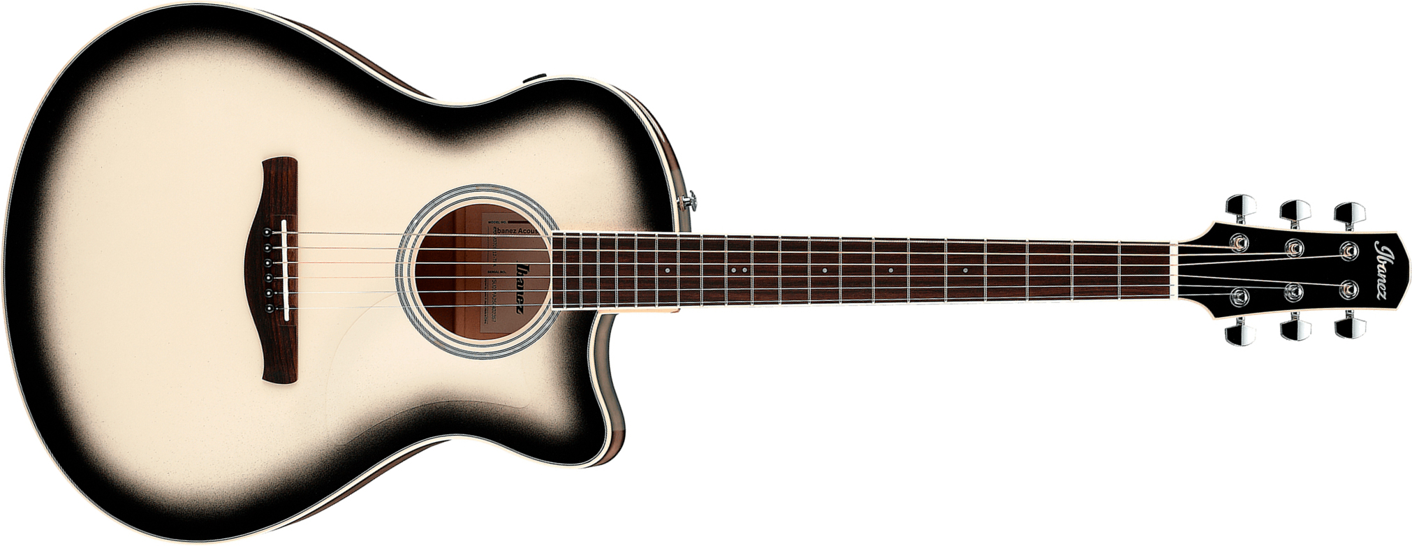 Ibanez Aam370m1ce Tpa Advanced Auditorium Epicea Erable Rw - Transparent Panda - Folk gitaar - Main picture