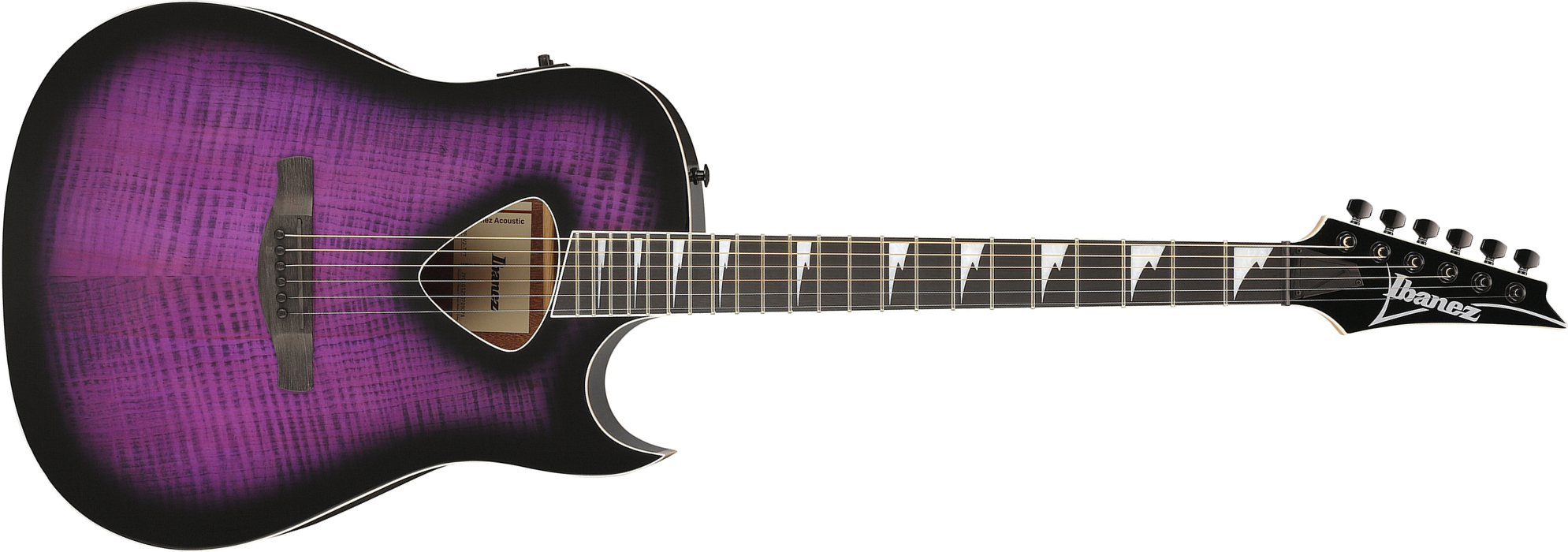 Ibanez Alt50fa Tvt Altsar Dreadnought Cw Tilleul Sapele Pur - Transparent Violet Sunburst - Folk gitaar - Main picture