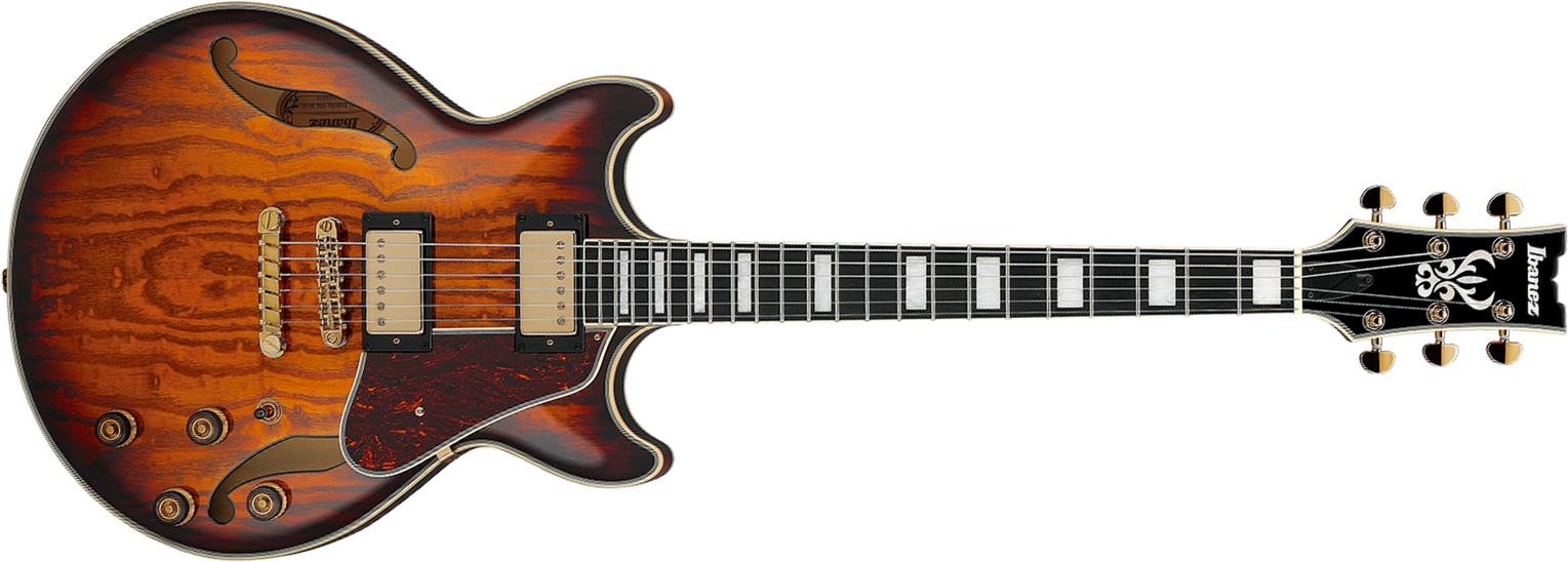 Ibanez Am93qa Vvh Artcore Expressionist 2h Ht Eb - Vintage Violin High Gloss - Semi hollow elektriche gitaar - Main picture