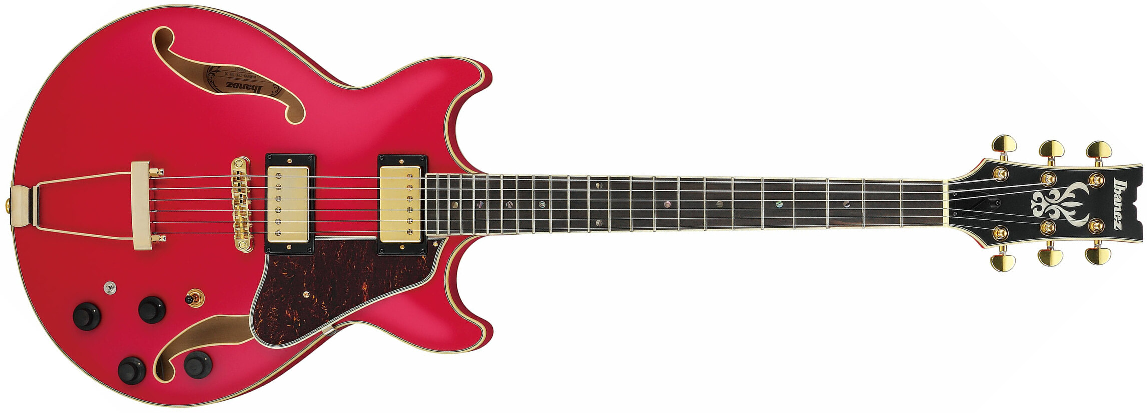 Ibanez Amh90 Crf Artcore Expressionist 2h Ht Eb - Cherry Red Flat - Hollow bodytock elektrische gitaar - Main picture