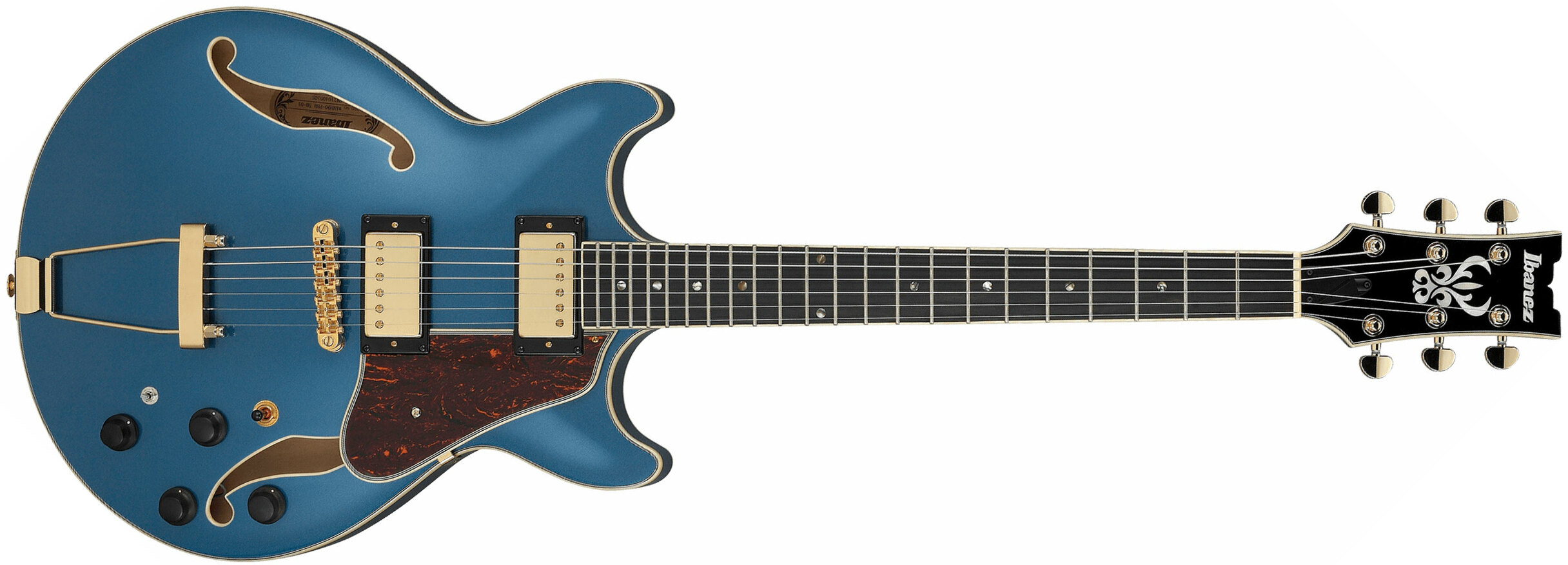 Ibanez Amh90 Pbm Artcore Expressionist 2h Ht Eb - Prussian Blue Metallic - Hollow bodytock elektrische gitaar - Main picture