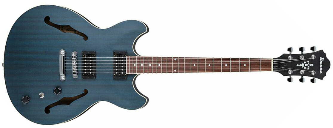 Ibanez As53 Tbf Artcore Hh Ht Lau - Trans Blue Flat - Semi hollow elektriche gitaar - Main picture