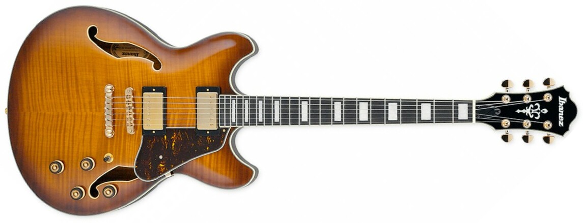 Ibanez As93fm Vls Artcore Expressionist Hh Ht Eb - Violin Sunburst - Semi hollow elektriche gitaar - Main picture