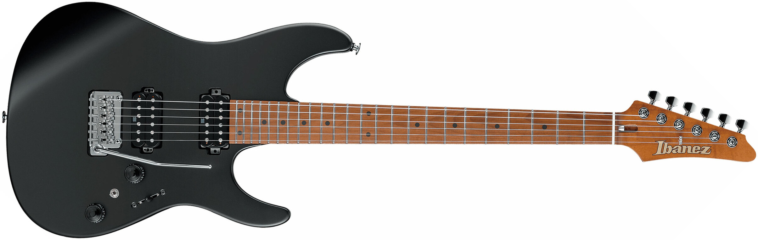 Ibanez Az2402 Bkf Prestige Jap Hh Seymour Duncan Trem Mn - Black Flat - Elektrische gitaar in Str-vorm - Main picture