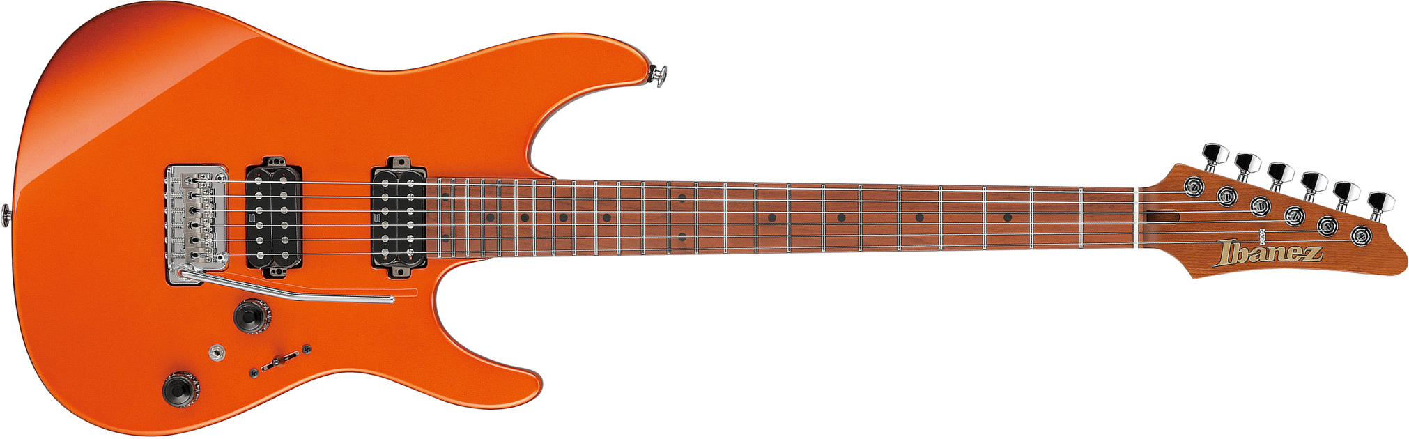 Ibanez Az2402 Rom Prestige Jap 2h Seymour Duncan Trem Mn - Roadster Orange Metallic - Elektrische gitaar in Strat vorm - Main picture