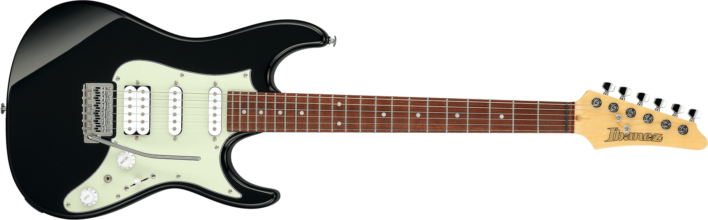 Ibanez Azes 40 Bk Standard Hss Trem Jat - Black - Elektrische gitaar in Str-vorm - Main picture