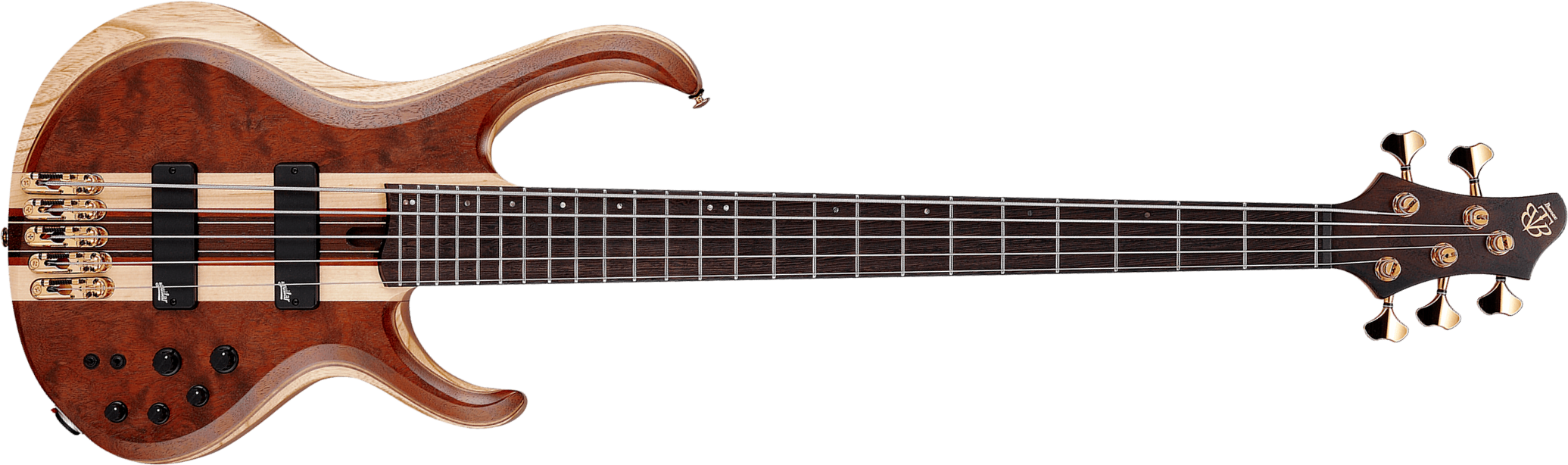Ibanez Btb1835 Ndl Standard 5c Active Aguilar Pp - Natural Shadow Low Gloss - Solid body elektrische bas - Main picture