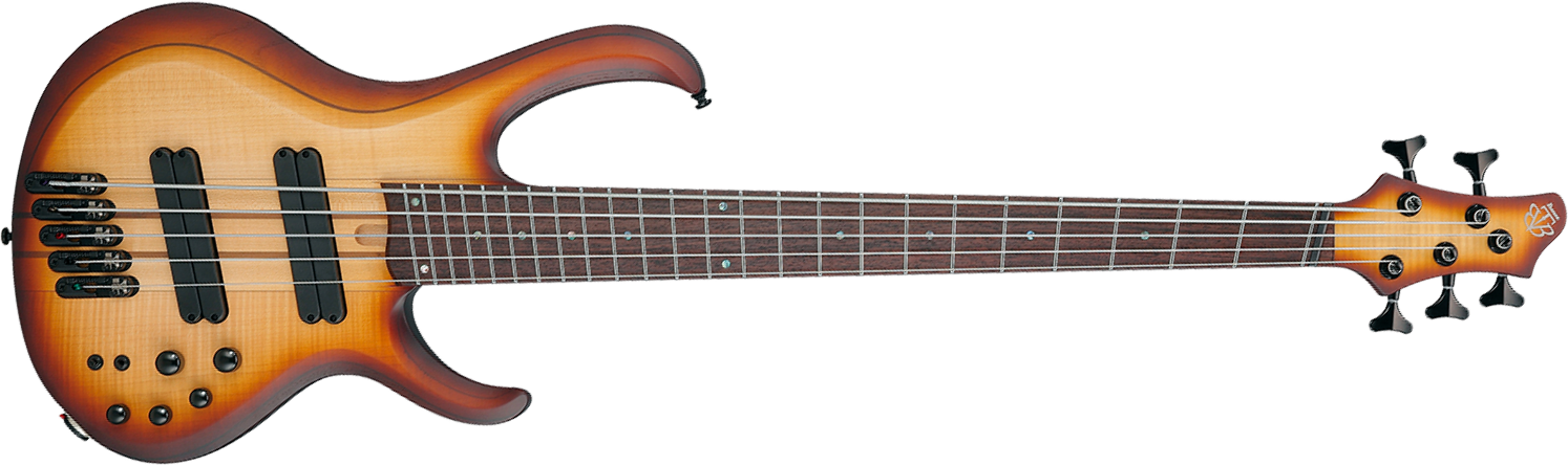 Ibanez Btb705lm Nnf Workshop 5c Multiscale Active Rw - Natural Browned Burst Flat - Solid body elektrische bas - Main picture