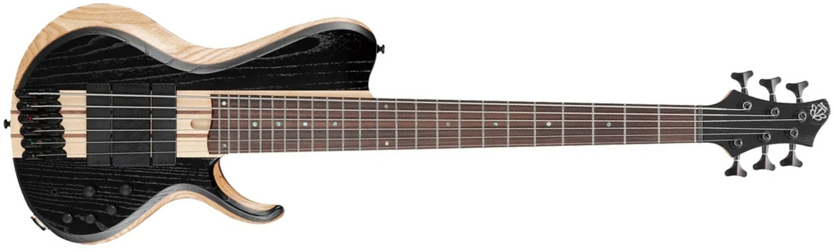 Ibanez Btb866sc Wkl Workshop 6c Active Bartolini Rw - Weathered Black Low Gloss - Solid body elektrische bas - Main picture