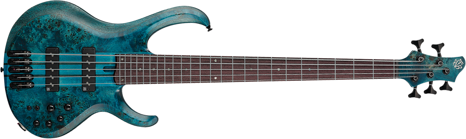 Ibanez Btb945 Col Standard 5c Active Eb - Cosmic Blue Low Gloss - Solid body elektrische bas - Main picture