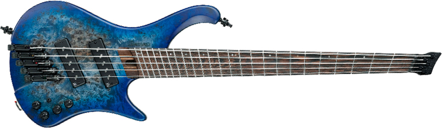 Ibanez Ehb1505ms Plf Workshop Multiscale 5c Active Pp - Pacific Blue Burst Flat - Solid body elektrische bas - Main picture