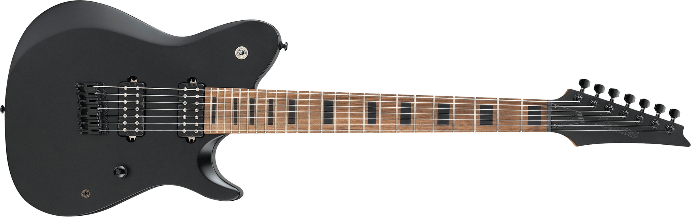 Ibanez Fr807 Bkf Standard 7c 2h Ht Pf - Black Flat - 7-snarige elektrische gitaar - Main picture