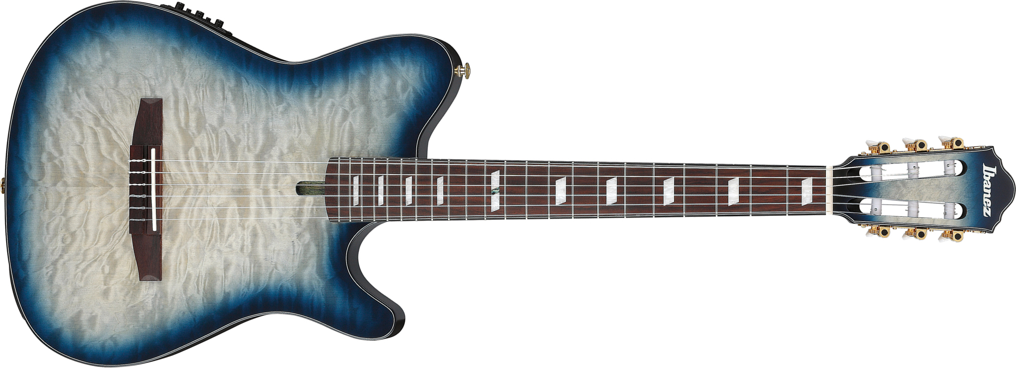 Ibanez Frh20qmn Ctl Fr Hollow Cw Erable Sapele Rw - Cosmic Blue Starburst Low Gloss - Klassieke gitaar 4/4 - Main picture