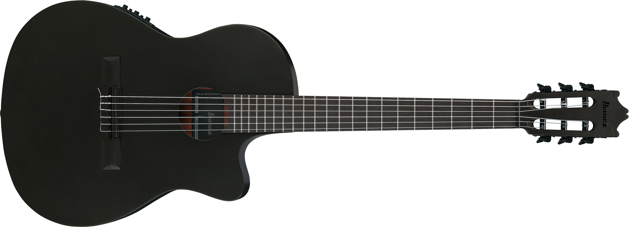 Ibanez Ga621 Bot Classical 4/4 Thinline Epicea Sapele Rw - Black Out - Klassieke gitaar 4/4 - Main picture