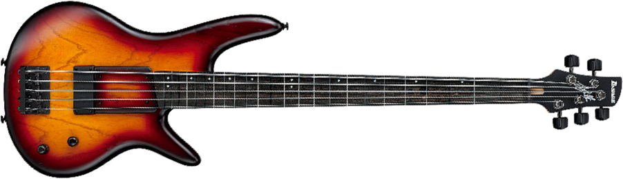 Ibanez Gary Willis Gwb205 Tqf Signature Fretless 5c Active Bartolini Eb - Tequila Sunrise Flat - Solid body elektrische bas - Main picture