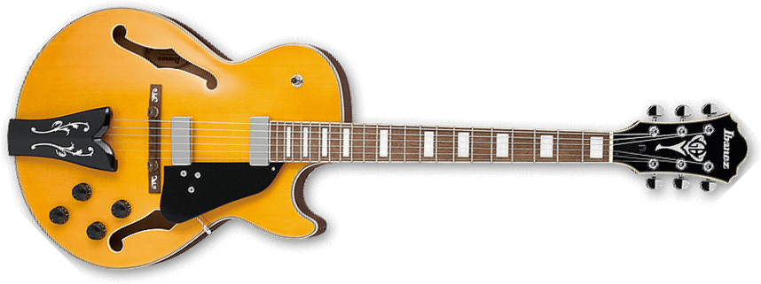 Ibanez George Benson Gb10em Aa Signature Hh Ht Eb - Antique Amber - Hollow bodytock elektrische gitaar - Main picture