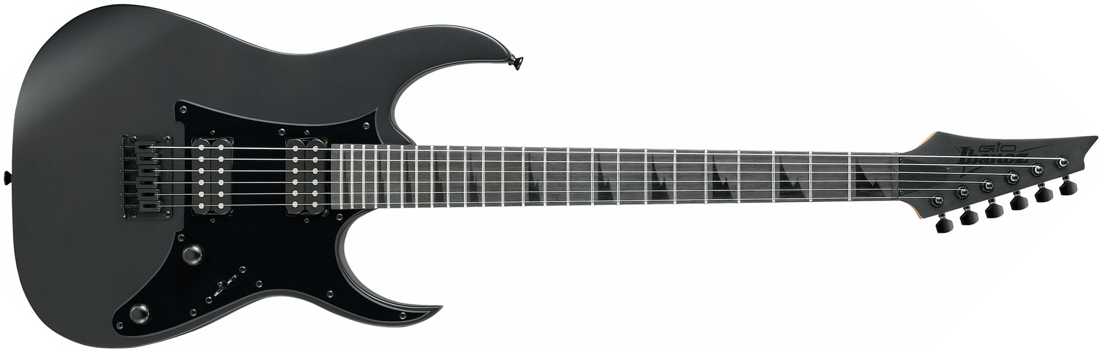 Ibanez Grgr131ex Bkf Gio Hh Ht Pur - Black Flat - Elektrische gitaar in Str-vorm - Main picture