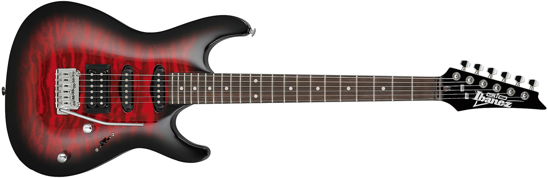 Ibanez Gsa60qa Trb Gio Hss Trem Pur - Transparent Red Burst - Elektrische gitaar in Str-vorm - Main picture