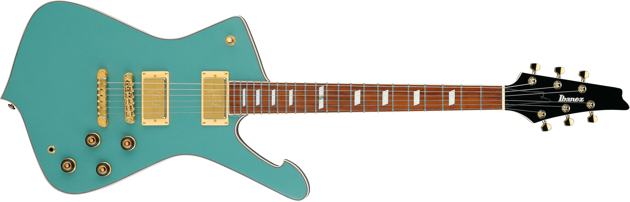 Ibanez Ic420 Cgm Iceman 2h Ht Jat - Coral Green Metallic - Retro-rock elektrische gitaar - Main picture