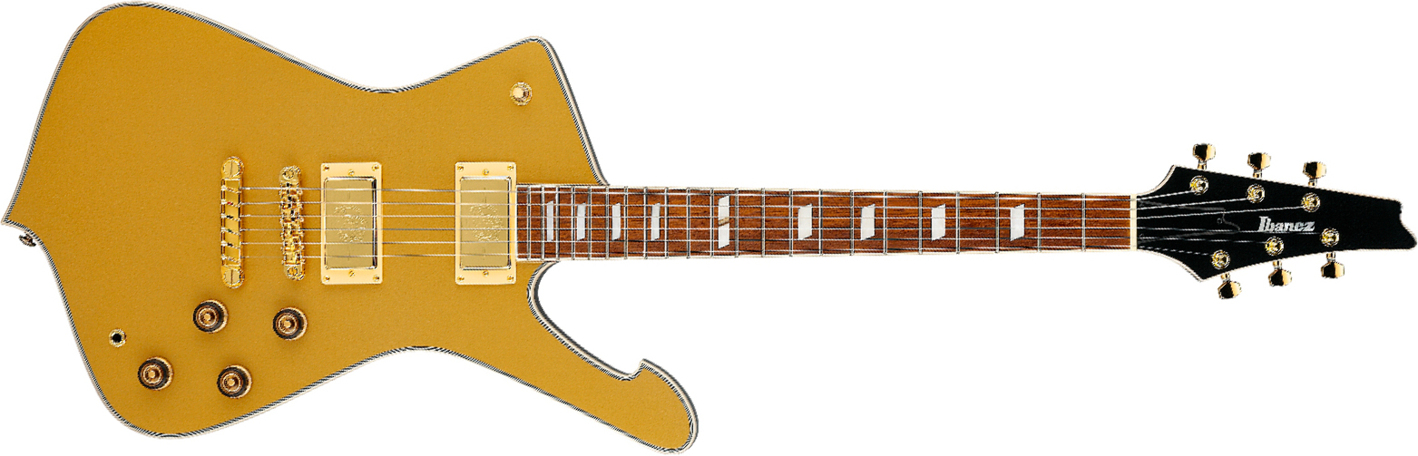Ibanez Ic420 Gd Iceman 2h Ht Jat - Gold - Retro-rock elektrische gitaar - Main picture