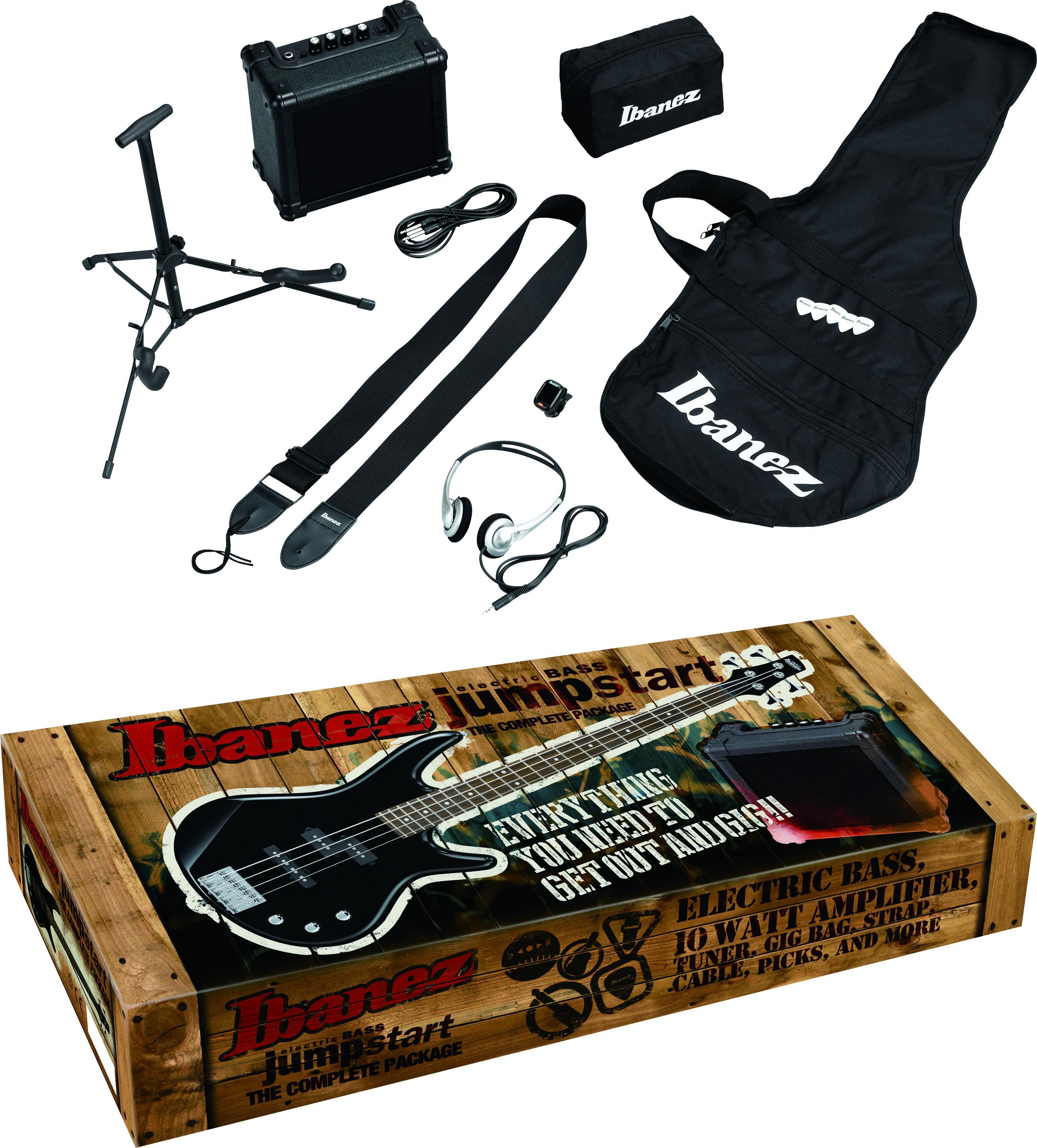 Elektrische bas set Ibanez IJSR190 Jumpstart Pack - Walnut sunburst
