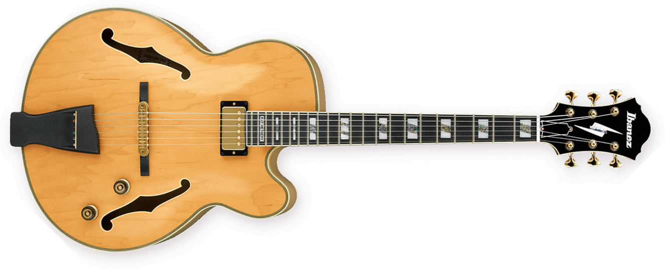 Ibanez Pat Metheny Pm200 Nt Prestige Japon Signature H Ht Eb - Natural - Hollow bodytock elektrische gitaar - Main picture