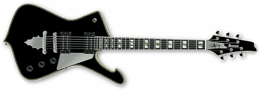 Ibanez Paul Stanley Ps120 Bk Signature Hh Seymour Duncan  Ht Eb - Black - Metalen elektrische gitaar - Main picture
