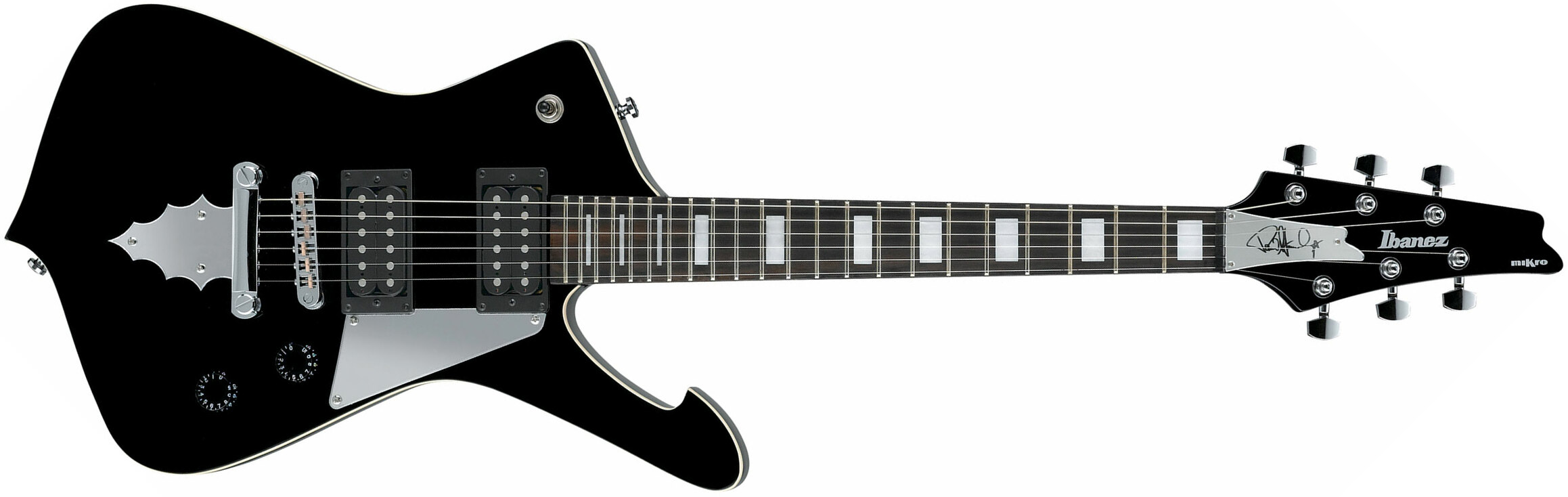 Ibanez Paul Stanley Psm10 Bk Signature Hh Ht Eb - Black - Elektrische gitaar voor kinderen - Main picture